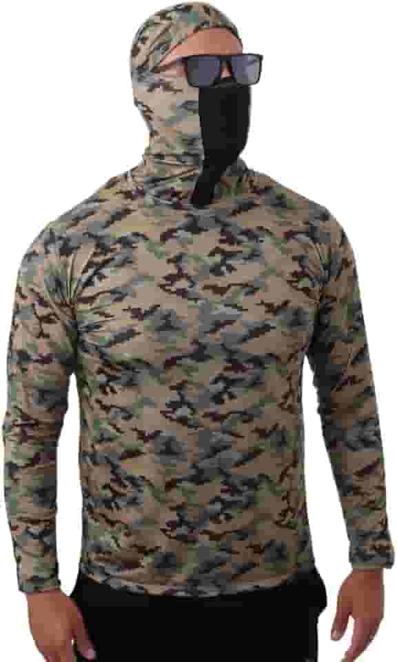 Camisa de Pesca Proteção UV50+ com Touca Ninja Marpat