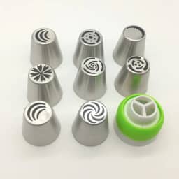 Bicos Russo de Tulipas Para Confeitar 8pçs Aço Inox