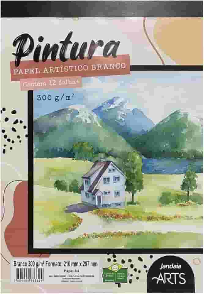 Bloco Pintura, Jandaia, A4, 300 Gramas, 12 Folhas