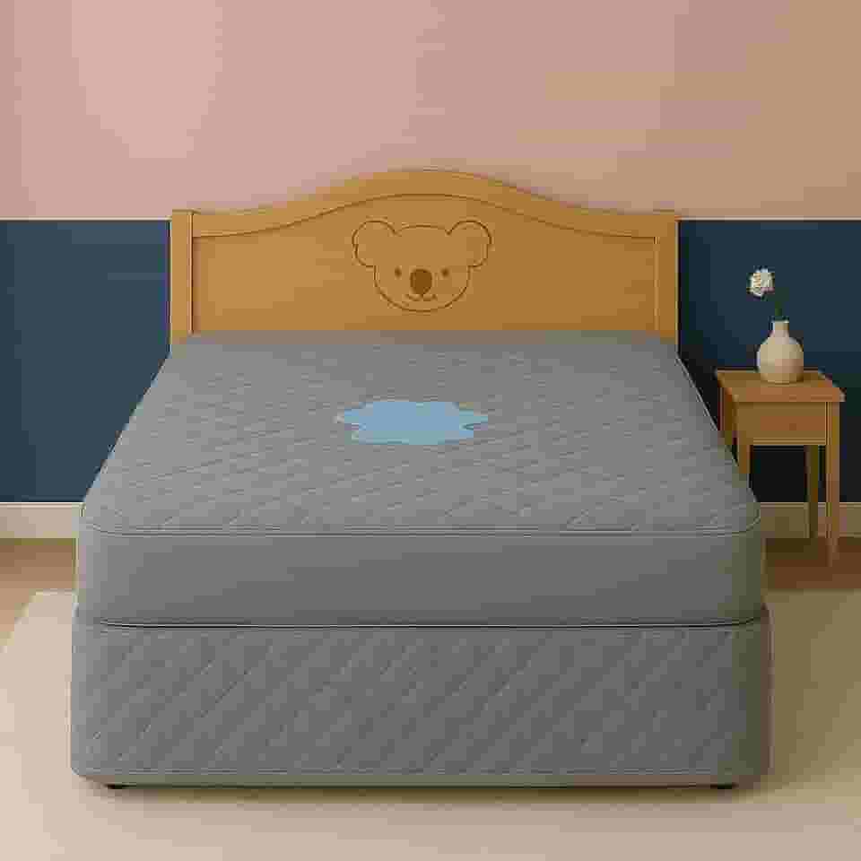 Capa Impermeável Protetor para Colchão Casal - 4 Camadas de Proteção - 100% Impermeável - Respirável e Não faz barulho (Cinza, Casal)