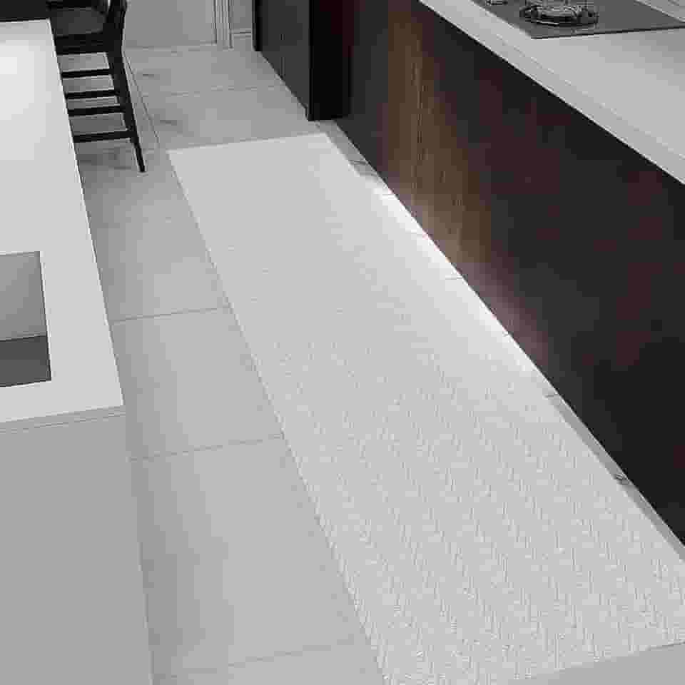 Tapete Passadeira Antiderrapante 1,30m x 45cm para Cozinha Quarto Banheiro Corredor 100% Algodão Cru Off White Natural Decoração Minimalista Artesanal de Tear