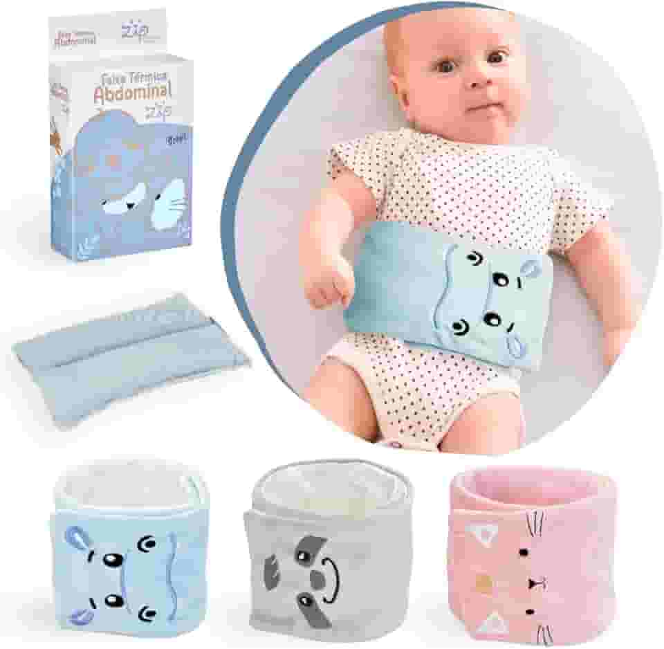 Bolsa Termica Faixa De Sementes Ervas Para Bebe Colica Gases Dor de Barriga (Azul)