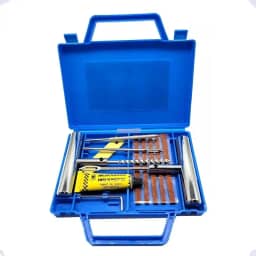 Kit Reparo para Pneus Maleta Ferramentas para Conserto de Furos Moto Carro Bike Remendo Bicicletas Macarrão