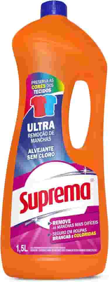 Suprema Alvejante Sem Cloro 1.5L Remoção De Manchas/Roupas Coloridas