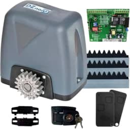 Kit Motor Deslizante Portão Eletrônico Dz Nano 36 Turbo 600kg 1/4 HP Rossi 2 Controles 3 Metros de Cremalheira (220, Volts)