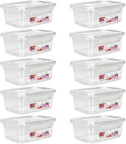 Kit 10 Potes Marmita Fitness 750ml Travas Freezer Microondas