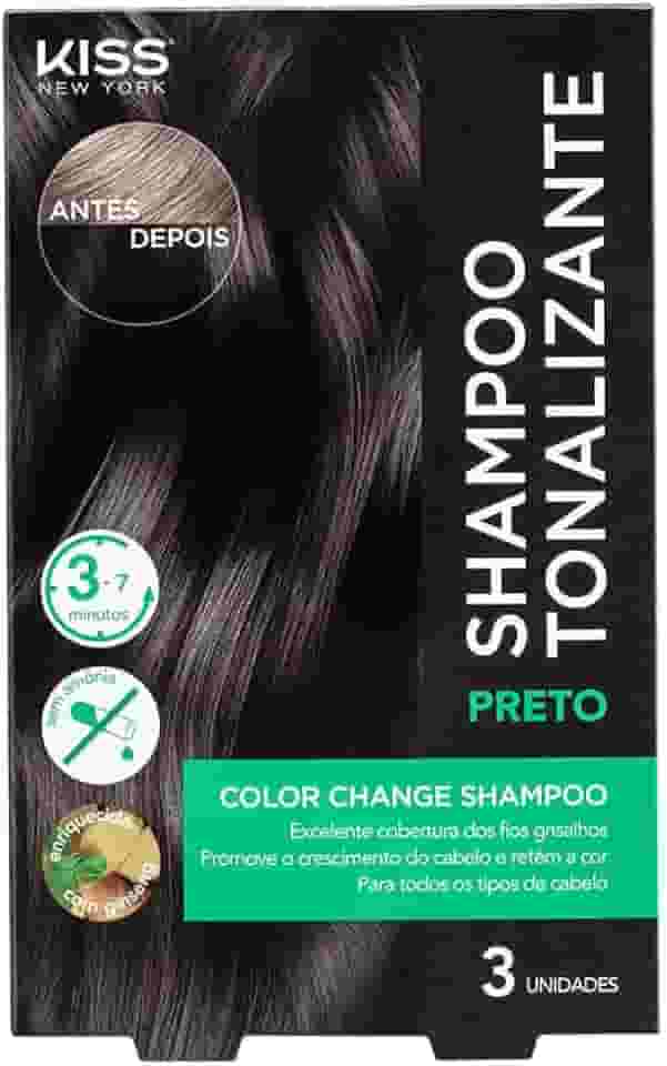 KISS NEW YORK Color Change Shampoo - Shampoo Tonalizante Preto