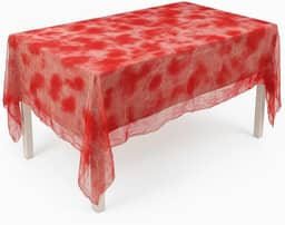 Kit 2 Toalhas Decorativas Halloween Sangrentas, Efeito Manchado de Sangue Vermelho, 180x230 cm, para Mesa de Festa Decoração Assustadora, Fantasia de Múmia