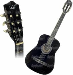 VIOLÃO 38' ACÚSTICO, COM TENSOR E CORDAS DE NYLON, COR PRETO, MODELO 38C-BK