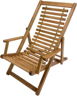 Espreguiçadeira de Madeira e fios de Aço Maju Madeiral