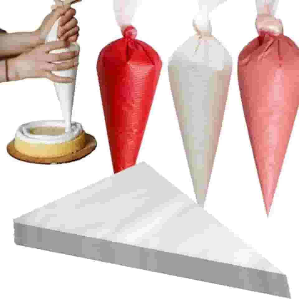 Saco de Confeiteiro Descartável 32x20cm 50 Unidades Ideal para Cupcakes e Bolos