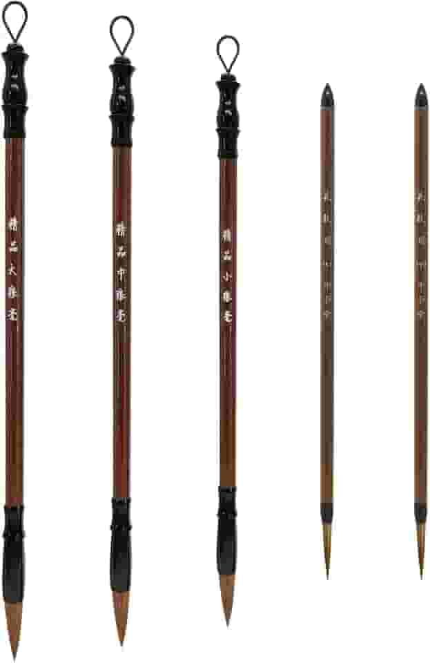Knana Conjunto de 6 pincéis de caligrafia chinesa, Sumi Maobi, desenho, aquarela, caligrafia, kits de caligrafia para iniciantes