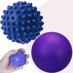 Kit 2 Bolas Para Massagem Bolas Exercitadoras Cravo e Lisa, Esfera Fisioterapica Grip Ball Fisioball, Bolinha Para Fisioterapia Masseadores Para Maos Pés Pernas Corpo-Bola Massageadora Para Dor Muscular-Luiggi Presentes®