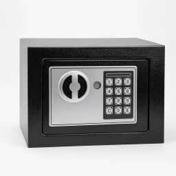 Cofre Digital Eletrônico com Teclado Numérico, Chaves de Segurança, Ideal para Casa, Escritório e Hotel