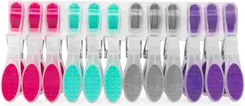 EsfreBom - Prendedor Plástico Emborrachado, Embalagem com 12 Unidades, Multicor, Bettanin