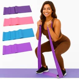 Kit com 3 Faixas de Resistência Elástica para Exercícios Fitness, Yoga, Pilates, Fisioterapia e Treino Funcional - Elástico Premium de Fortalecimento