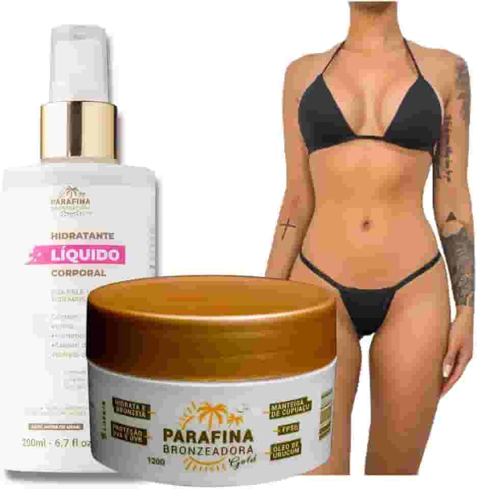 Genérico Parafina Bronzeadora Gold 120g, Hidratante Relaxante pós sol e Biquíni Para marquinha de Fita