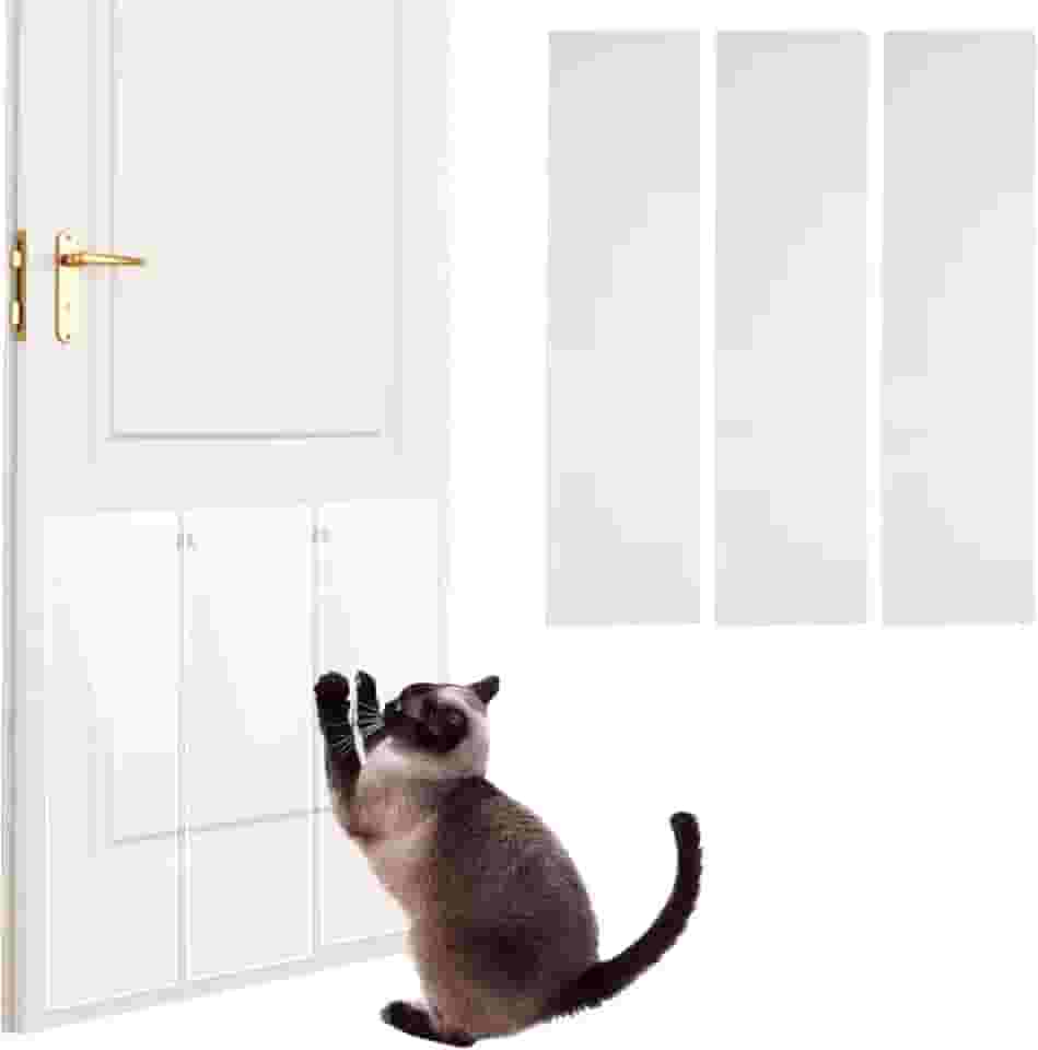 Protetor de porta contra arranhões para cães, protetor de porta de PVC transparente, protetor de móveis antiarranhões, fita autoadesiva para móveis, protetor de arranhões para gatos, para sofá de