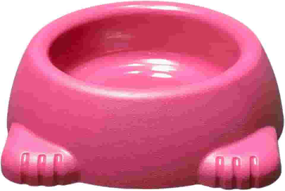 Bebedouro Comedouro 1000ML Patinhas Pet Para Cães e Gatos Médio E Grande Porte (Rosa)