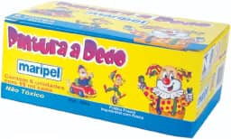 Tinta Pintura a Dedo com 6 Cores, Maripel 6003, Multicor, 15 ml