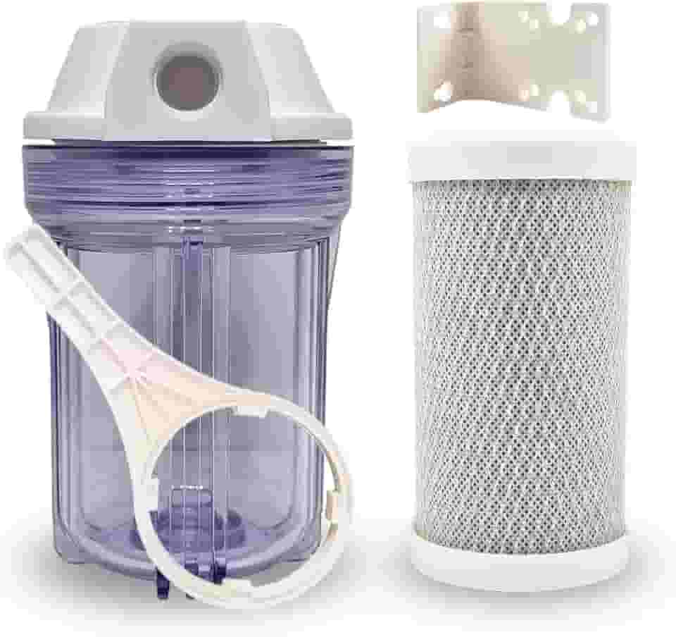 Filtro De Água Para Chuveiro e Refil Carvão Ativado Completo Cor Transparente