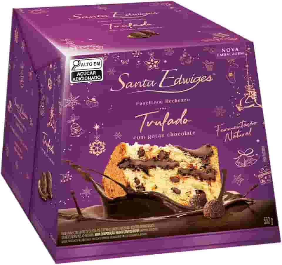 Santa Edwiges Panettone Recheado Trufado Com Gotas De Chocolate 500G