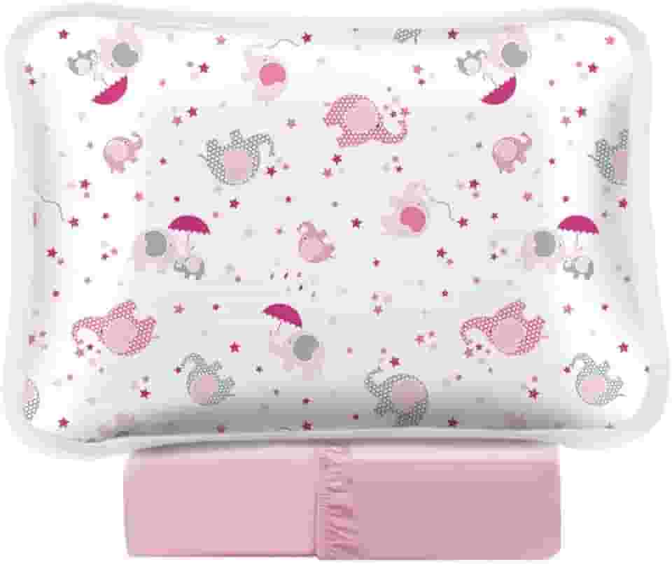 Jogo De Lençol Berço 2 Pçs Malha 100% Algodão Menina Rosa Babyfante 1,30x0,70