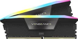 CORSAIR VENGEANCE RGB DDR5 RAM 32GB (2x16GB) 6400MHz CL36-48-48-104 1,35V Intel XMP 3.0 Memória de Computador Desktop - Preto (CMH32GX5M2B6400C36)