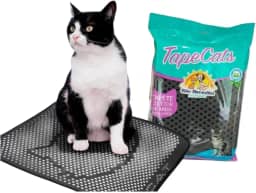 Tapete Coletor de Areia para Gatos - 68x56cm - Preto - E.V.A. e Polipropileno, Fácil de Limpar, Ideal para Ambientes