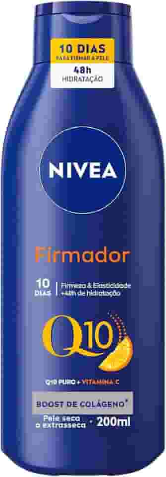 NIVEA Loção Hidratante Firmador Q10 + Vitamina C Pele Seca 200ml - Hidratante que melhora a elasticidade da pele em 10 dias, previne a flacidez e ainda hidrata intensamente, ideal para pele seca