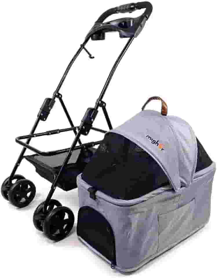 Carrinho de passeio com berço removível para Pet, animal de estimação, cachorro, cão, gato de pequeno porte até 15 Kg