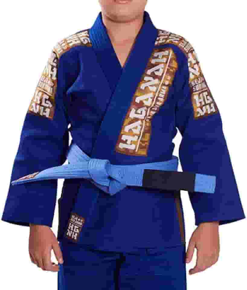 Kimono Trançado Light Jiu Jitsu, Haganah, Azul, M3