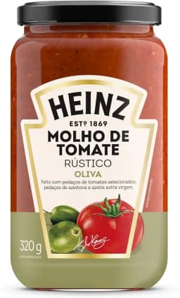 Heinz Molho de Tomate Rústico Oliva em vidro, 320G