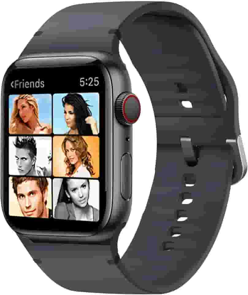 Relógio Smartwatch 43mm Bluetooth com Chamadas, Tela Full Touch, 100 Modos Esportivos, Monitor Cardíaco, Sono e Calorias – Relógio Inteligente Unissex (Preto)