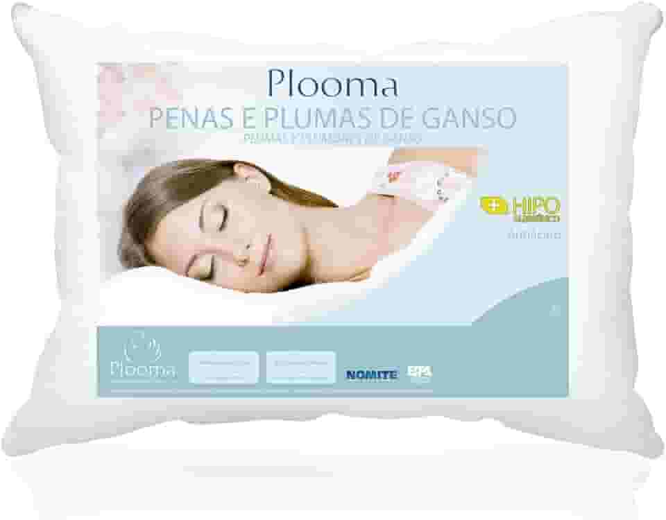 Travesseiro 80% Penas 20% Plumas 50x70, Plooma, Penas e Plumas de Ganso, Branco