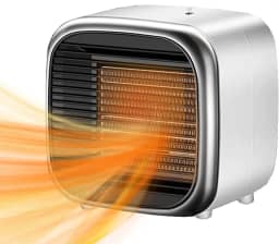 Aquecedor elétrico de ambiente 800W aquecedores de mesa pequenos pessoais de cerâmica portáteis para casa quarto escritório mesa uso interno PTC aquecimento rápido branco