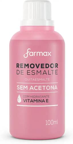 Farmax - Removedor De Esmalte Farmax 100Ml Sem Acetona Uva