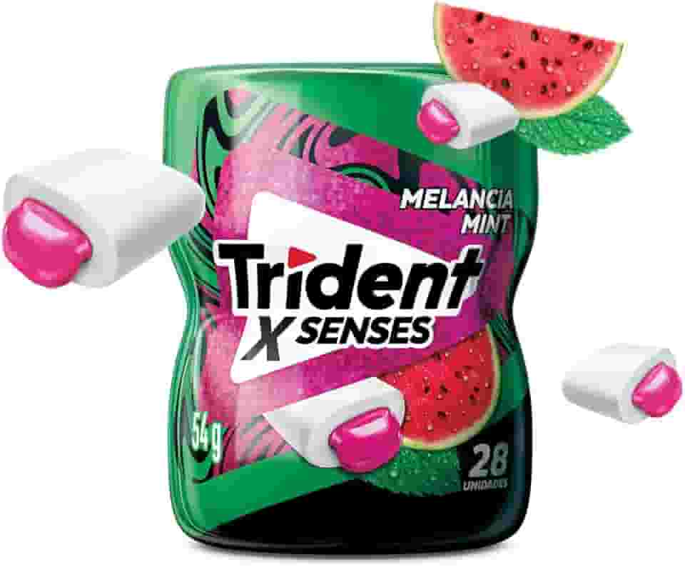 Trident Goma De Mascar X Senses Melancia Mint Garrafa 54G