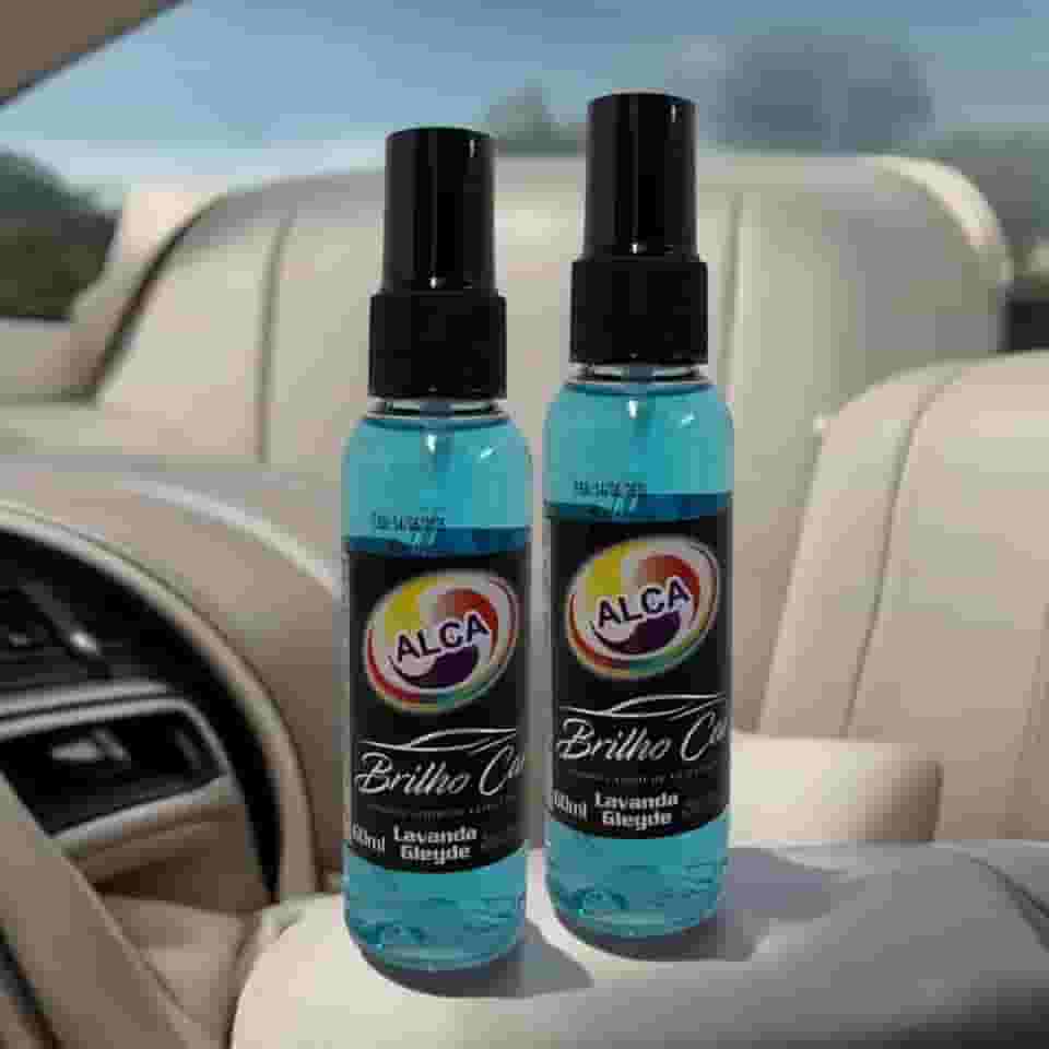 Kit 2 Cheirinhos Automotivo Carro Alta Durabilidade 60 ml cada Brilho Car (Lavanda Gleyde)