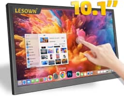 Monitor de 10 polegadas, tela sensível ao toque, pequeno, HDMI, portátil, 1024 x 600 IPS, computador, tela secundária de 10,1 polegadas, mini monitores para Windows, Mac, laptop, PC
