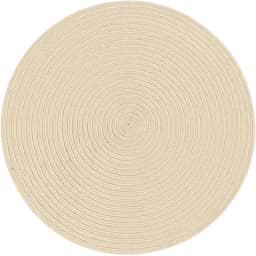 Kit 6 Jogos Americanos Redondos Decorativos | Cores Variadas | Elegância e Proteção para Mesa de Jantar (Bege, 4 peças)