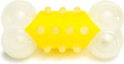 Germanhart Brinquedo para Cães em Formato de Osso com Led, Flutua na Água, Tamanho G, Amarelo