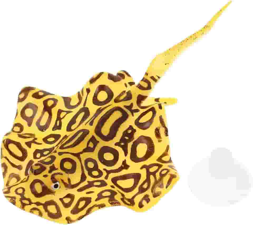 POPETPOP Peixe falso que brilha no escuro, aquário de silicone, artificial, flutuante, peixe-palhaço brilhante, decoração para aquário amarelo