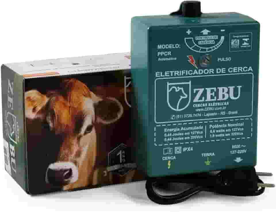 Eletrificador De Cerca Elétrica Rural Zebu Bivolt Verde