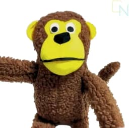 Brinquedo Pelúcia Macaco Amigão Apito Para Cachorro Pet