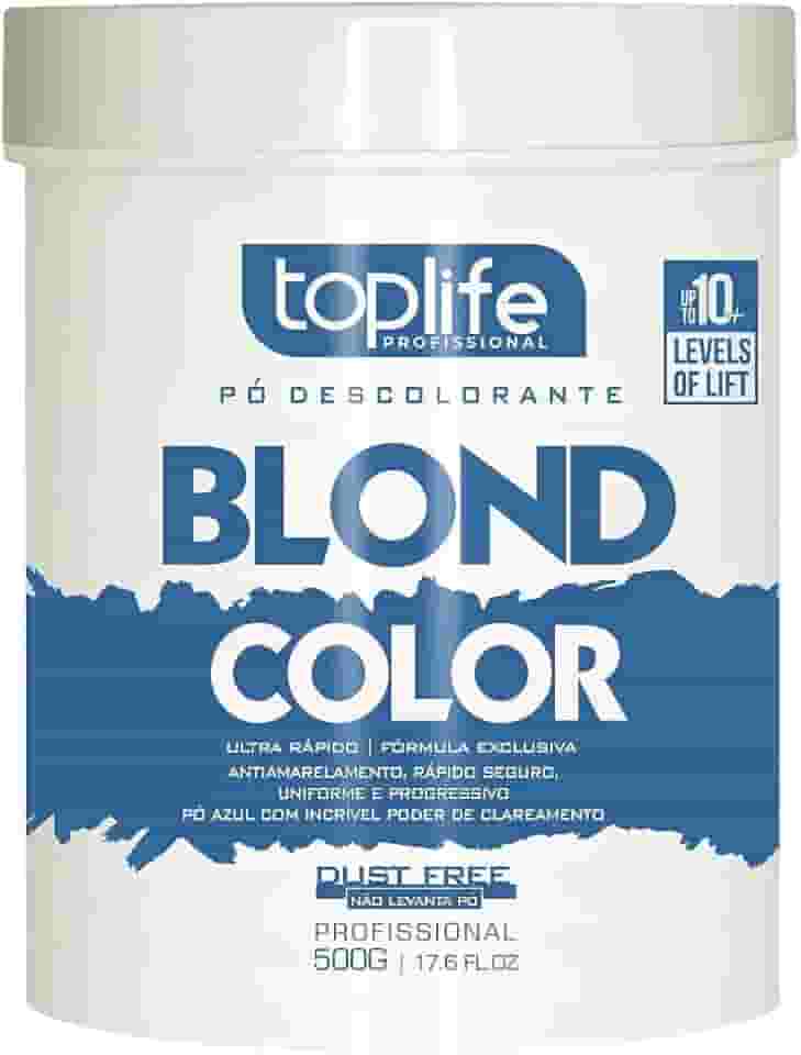Pó Descolorante Azul 10 tons Ultra Rápido Toplife Blond Color 500gr