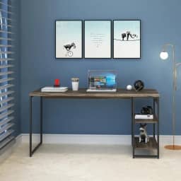 Compace Desing, Escrivaninha com Estante Baixa 2 Prateleiras 1,50m Dynamica