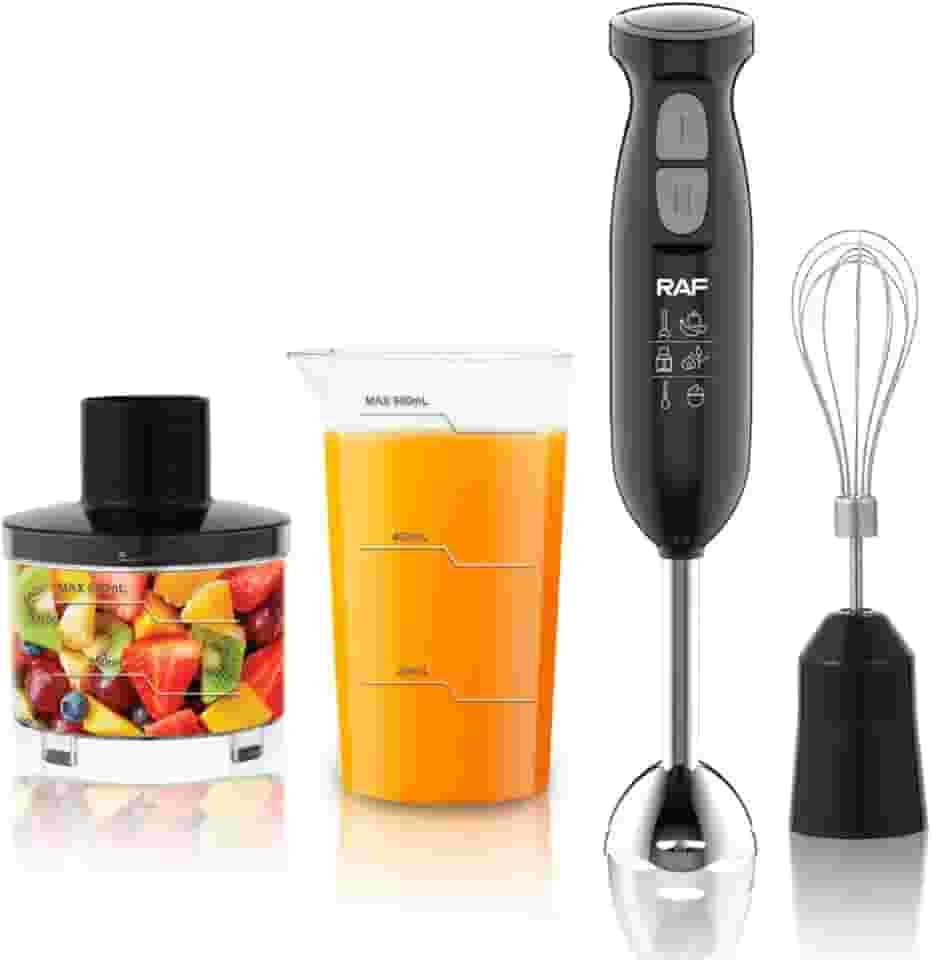 Mixer de M�o 4 em 1 El�trico Multifunc?�o - Batedor e Triturador com Copo, Bivolt | Ideal para Sucos, Pur�s, Sopas e Massas