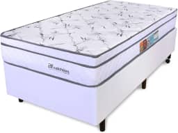 Cama Box Solteirão - Colchão Molas Ensacadas Com Pillow Top E Box Corano Wave 97x203x58cm - BF Colchões