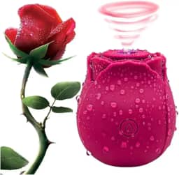 Vibrador Sugador de Clitóris Estimulador Em Formato de Rosa 10 modos Premium - Pazie